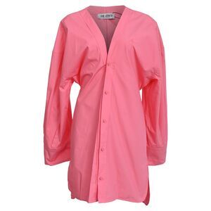 The Attico Lala Mini Dress in Pink Cotton